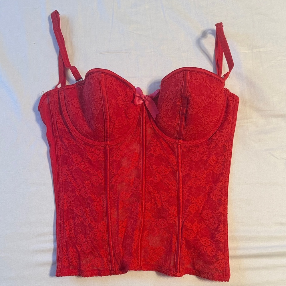 Victoria's Secret Red Lace Bustier